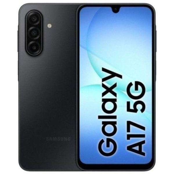 Smartphone SAMSUNG Galaxy A17 - 5G · NFC · Exynos 1330 · 6.7" Super AMOLED ·  8GB · 256GB · Android 15 · Negro