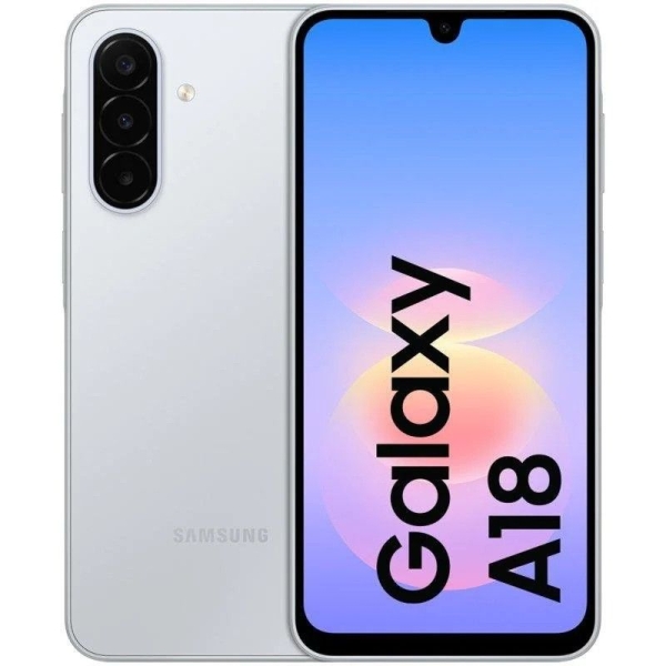 Smartphone SAMSUNG Galaxy A18 - Exynos 1610 · 6.7" AMOLED FHD + ·  4GB · 128GB · Android 17 · Plata