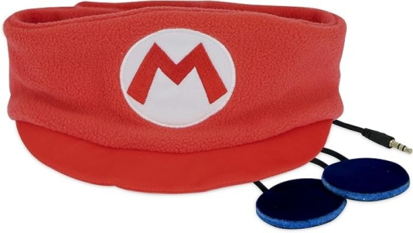 Auriculares Planos con Cable BLADE Super Mario - Banda Ajustable · Lavable · Jack 3,5mm · Super Mario