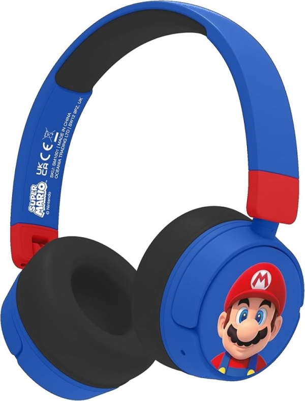 Auriculares Diadema Inalambricos BLADE Mario Kart - BT 5.0 · Jack 3,5mm · Bat. 500mAh · Azul Mario Kart