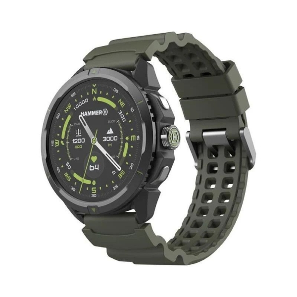 Smartwatch HAMMER Watch 2 Edición Militar - 1,5" AMOLED · 5ATM · BT · Bat. 530mAh · GPS · Negro