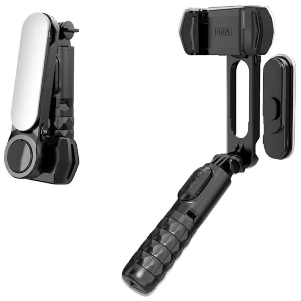 Palo Selfie Gimbal Stick Q09 Negro · Estabilizador de smartphone Rotacion 360º · Mando Inalambrico - STICK-Q09