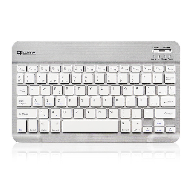 Teclado Bluetooth SUBBLIM SM0001 SUB-KBT-SM0001 - BT 3.0 · Multidispositivo · Gris