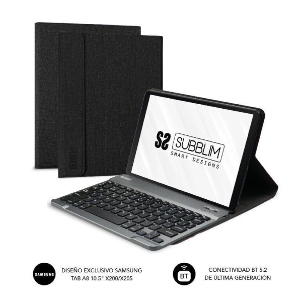 Funda con Teclado SUBBLIM KeyTab Pro SUBKT3-BTS055 - Samsung Galaxy A8 X200/205 · Negro