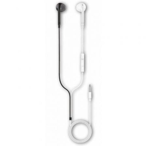 Auriculares con Cable TECH ONE TECH Eartech Be Original - Jack 3.5mm · Microfono · Blanco/Negro