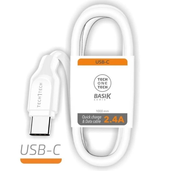 Cable USB 2.0/M a USB Tipo C/M - 1m · Blanco