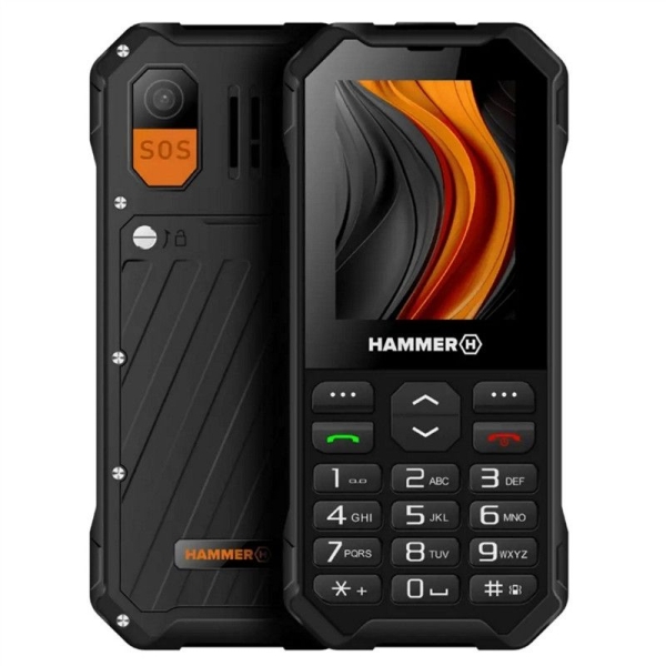 Teléfono Móvil Rugged HAMMER 6 - 2.4" · 2G · 48MB · 128MB · IP68 · Negro