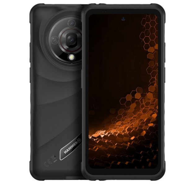 Smartphone Rugged HAMMER Iron 6 - 5G · NFC · MediaTek Dimensity 6300 · 6.56" HD+ · 8+8GB · 256GB · Android 15 · Negro