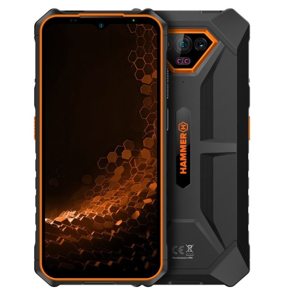 Smartphone Rugged HAMMER Iron V -  NFC · MediaTek Helio G36 · 6.5" IPS · 6GB · 64GB · Android 14 · Naranja
