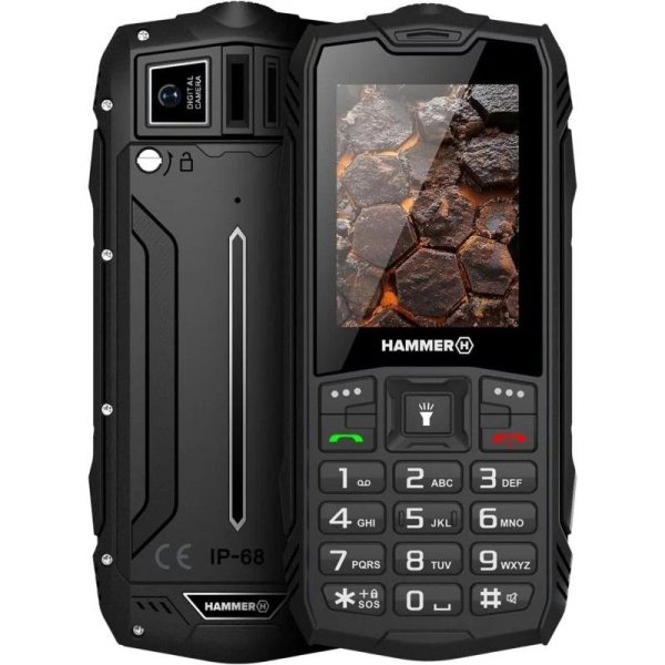 Teléfono Móvil Rugged HAMMER Rock TLHAROCKLTE - Unisoc T127 · 2.4" · 4G · 128MB · IP68 · Negro