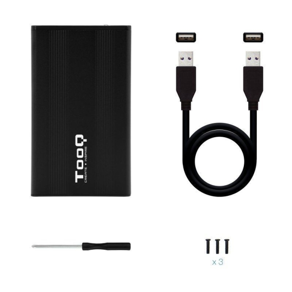 Caja para Disco Duro TOOQ TQE-2510B - 4TB · SATA · USB 2.0 · 2.5\"