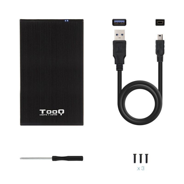 Caja para Disco Duro TOOQ TQE-2522B - 4TB · SATA · USB 3.0 · USB 3.1 · 2.5\"