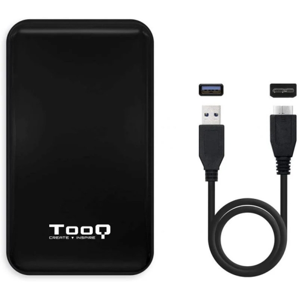 Caja para Disco Duro TOOQ TQE-2528B - 4TB · SATA · USB 3.0 · USB 3.1 · 2.5\"