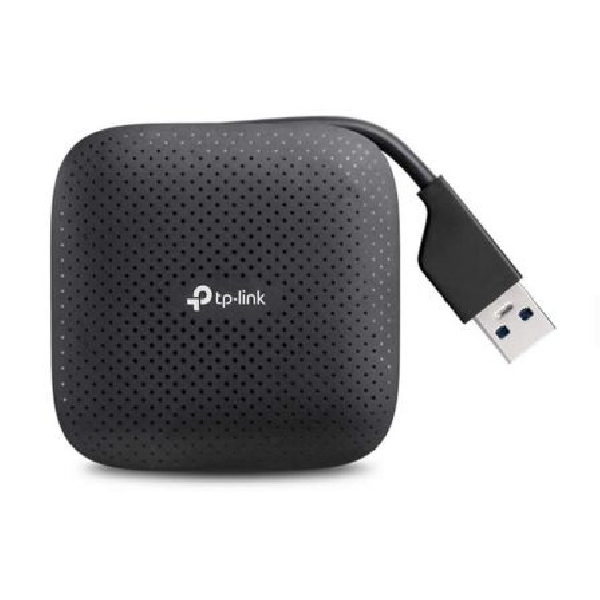 HUB Portátil 4xUSB 3.0 Cable Retráctil · Negro