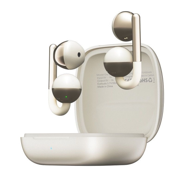 Auriculares Inalámbricos KIESLECT Ora Earring Pods YFT2171EU - BT · Microfono · Estuche de Carga · APP Traductor IA · Dorado