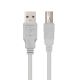 Cable para Impresora USB 2.0 Tipo A-M a Tipo B-M - 1 m · Beige