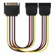Cable SATA Alimentación SATA/M a 2xSATA/H - 0.30 m