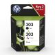 Cartucho Original HP pack 303 Negro y Tricolor - 3YM92AE